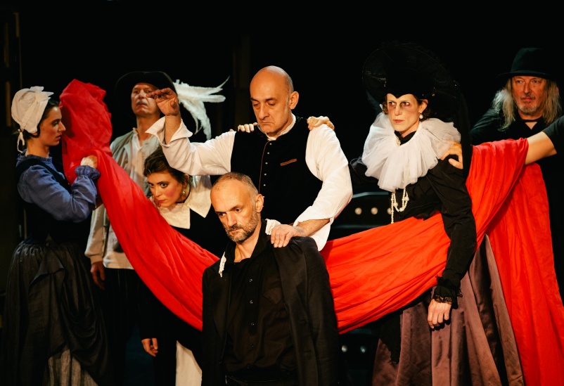 Probenfoto: Judith Florence Ehrhardt, Sebastian Huber, Natalja Maas, Manuel Krstanovic, Aki Tougiannidis, Anuschka Herbst, Stephen Crane
