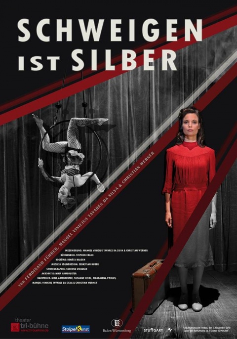 Plakat zur Produktion &quot;Schweigen ist Silber&quot;