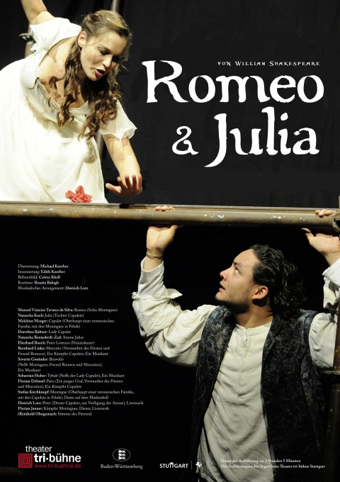 Plakat zur Produktion &quot;Romeo und Julia&quot;