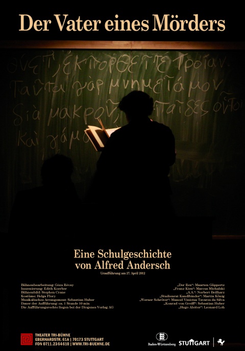 Plakat zur Produktion &quot;Der Vater eines Mörders&quot;