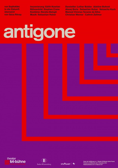 Plakat zur Produktion &quot;Antigone&quot;