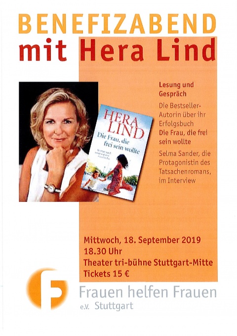 Plakat zur Produktion &quot;Benefizabend mit Hera Lind&quot;