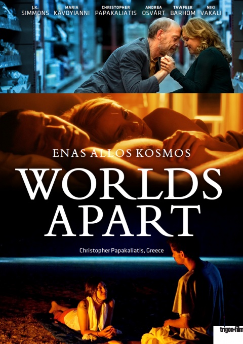 Plakat zur Produktion &quot;Worlds Apart (Enas allos kosmos)&quot;