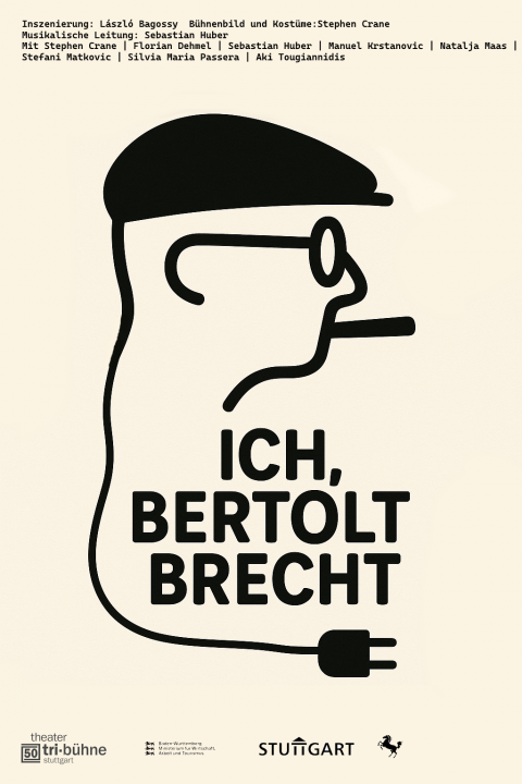 Plakat zur Produktion &quot;Ich, Bertolt Brecht - Dialog mit dem Dichter&quot;