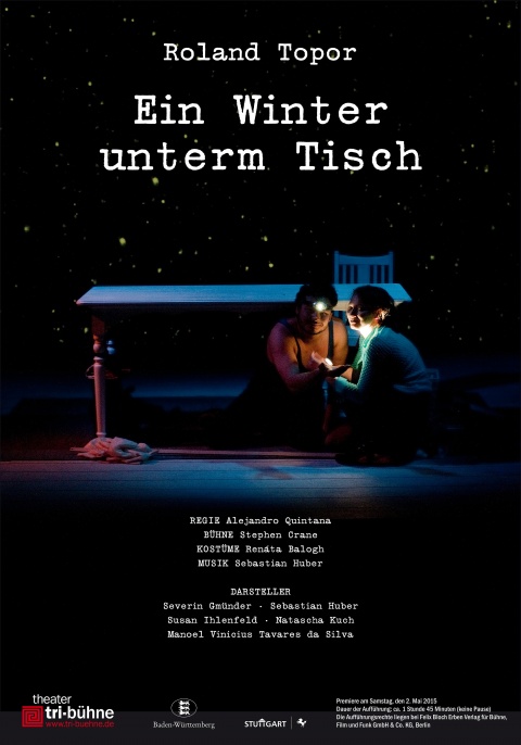 Plakat zur Produktion &quot;Ein Winter unterm Tisch&quot;