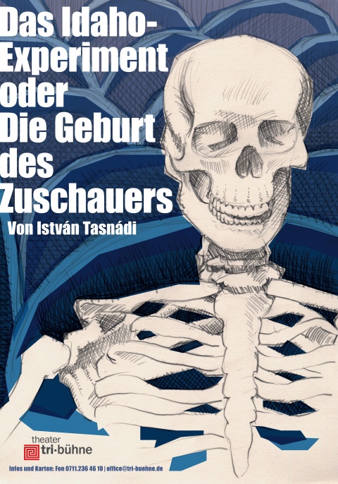 Plakat zur Produktion &quot;Das Idaho-Experiment oder Die Geburt des Zuschauers&quot;