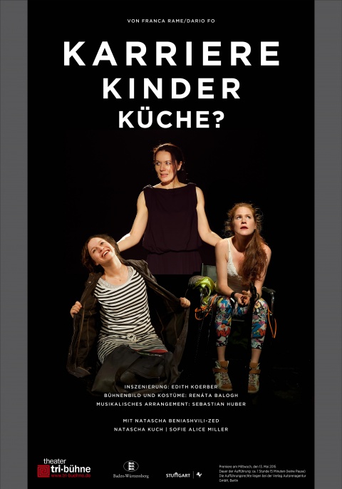 Plakat zur Produktion &quot;Karriere, Kinder, Küche?&quot;