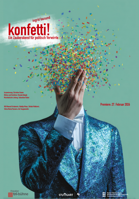 Plakat zur Produktion "Konfetti!"