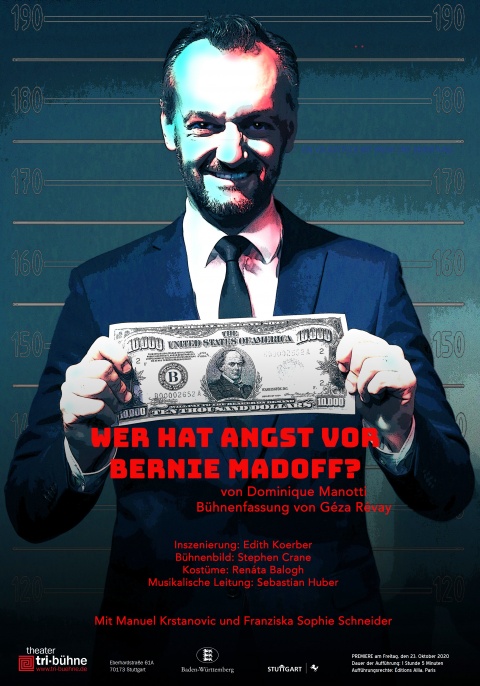 Plakat zur Produktion &quot;Wer hat Angst vor Bernie Madoff?&quot;
