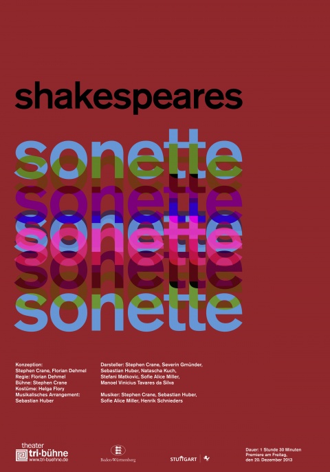 Plakat zur Produktion &quot;Shakespeares Sonette&quot;